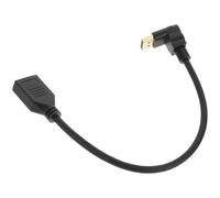 DIYEAH Câble D'extension Vidéo Mâle-femelle, Câble Adaptateur pour Moniteur 1.2 4k, Angle Droit 90°, Noir, pour PC et Carte Graphique