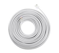 DIYEAH Câble Téléphonique Rj11 6p4c 20m Rallonge Pour Ligne Fixe Accessoire Téléphonique Transmission Claire Compatible Téléphones à Cordon Couleur Blanche