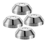 DIYEAH Cache-bride Mural en Acier Inoxydable 78x30 Mm, Lot de 4 Couvertures de Tuyau pour Vanne D’angle 1/2, Plaques de Recouvrement Décoratives pour Plomberie Salle de Bain, Couvercle