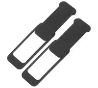DIYEAH Cache Caméra Ordinateur Portable Noir en ABS, Glissière pour Front Camera, Protection Vie Privée, Forme Carrée, Lot de 2 Pièces, Adhésif Fort, pour Réunion en Ligne