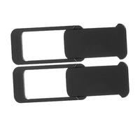 DIYEAH Cache Caméra PC Portable Noir ABS pour Webcam et Appareil Photo | 2 Pièces, Protection de Confidentialité Robuste, Adhésif Fort, Limite Saletés sur L’objectif Avant