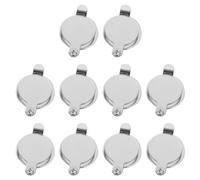 DIYEAH Cache-Jonction de Porte en Cuivre 10 Pcs Diamètre Intérieur 16 MM Diamètre Extérieur 20 MM Finition Argentée Cache-Œillet de Porte pour Intimité et Sécurité Protection Regards