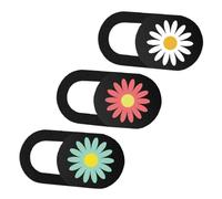 DIYEAH Cache-Objectif Ordinateur Portable Protection Vie Privée pour Webcam 3 Pièces Motif Pétales De Tournesol Coloré Ultra-Fin Usage Multimédia Sécurité Légère Abs