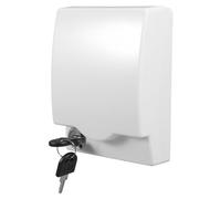 DIYEAH Cache-Prise Électrique Étanche Encastrable 86 Type en Plastique Blanc avec Verrou Boîte de Protection Murale Anti-Éclaboussures pour Salle de Bain Cuisine Protecteur de Prise