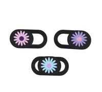 DIYEAH Cache-Webcam Coulissant Noir en Abs, Lot de 3, Motif Chrysanthème, Protection de Confidentialité pour Tablette et Ordinateur de Bureau, Webcam pour Sécurité Couleur Aléatoire
