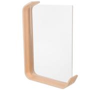 DIYEAH Cadre Photo en Acrylique Transparent Forme L 21 X 14 Cm Double Face avec Base en Bois, Présentoir de Table Décoratif Polyvalent pour Maison, Bureau, Mariages et Fêtes, Cadre Photo