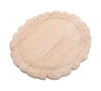 DIYEAH Cadres Photo Vintage : Cadre de Miroir en Bois sculpté, Applique Ovale Antique Non Peinte, Incrustation en Bois sculpté pour décoration de fête de Noël à Faire soi-même