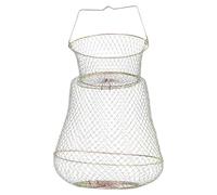 DIYEAH Cage à Poissons en Fer Pliable Grosse Capacité, Fil Ondulé Robuste, Accessoire de Pêche Facile à Transporter pour Pêche en Extérieur