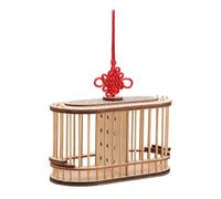 DIYEAH Cage à Sauterelles et Bois Marron Double Treillis en Bois Marron Cage Résistante et Pratique L'exploration Naturelle L'apprentissage des Garçon et Filles