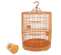 DIYEAH Cage Suspendue pour Petits Oiseaux en Plastique Ronde 30 Cm, Ornement de Cage Décoratif, Volière Spacieuse pour Perruches et Petits Animaux, Décoration Intérieure et Extérieure
