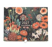 DIYEAH Calendrier botanique suspendu 2027, 38 x 29,5 cm, agenda mural Lys | Calendrier mural à motif floral, reliure spirale et facile à accrocher, pour l'organisation de la salle de t