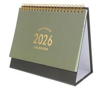 DIYEAH Calendrier de Bureau Permanent : Mini Agenda de Bureau à Rabat 2025-2026 avec Autocollants, Reliure à Double Spirale, Petit Agenda Mensuel avec Papier Épais pour La Planification Au Bureau Et