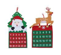 DIYEAH Calendrier de Décorations Portables et Peu Encombrantes en Non-tissé 2 Pièces Suspendu Thème Festif Attractif et Plusieurs Styles pour Maison et Bureau pour Plusieurs Styles