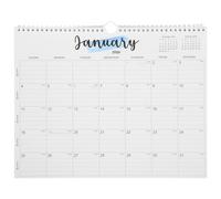 DIYEAH Calendrier mural - Janvier 2026 - Juillet 2027 - Agenda scolaire annuel 18 mois avec grands blocs et reliure spirale - Idéal pour le bureau ou l'école