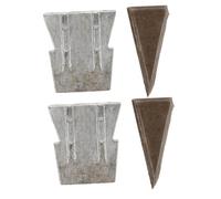 DIYEAH Cales Métalliques Coniques De Fixation Doubles Croix, Outil De Réparation Robuste pour Usage Maison Et Extérieur, Pack De 4 Cales De Rechange Pratiques Renforçant L'installation