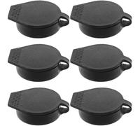 DIYEAH Capuchons de Protection en Plastique Noir pour Serrures de Porte et Armoires de Commande, 6 Pièces Étanches la Pluie, Adaptés aux Serrures à Came Extérieures, Dimensions 22 X 19