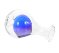DIYEAH Carafe à Vin en Verre Bleu 400ml avec Grosse Bouche pour Maximiser L'aération, Design Simple et Élégant, pour Armoire à Vin