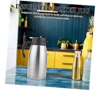 DIYEAH Carafe Acier Inoxydable Verseuse Thermique Portable avec Couvercle Étanche et Poignée Ergonomique pour Thé Café Lait et Eau Chaude