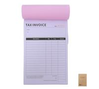DIYEAH Carnet de factures fiscales en anglais pour petites entreprises - Reçu de facture en 2 exemplaires pour le suivi des commandes et des achats de bureau - 100 pages/carnet