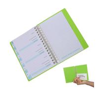 DIYEAH Carnet de Mots de Passe Spiralé avec Index Alphabétique Organiseur Compact pour Noms Utilisateur et Mots de Passe Cahier Rechargable pour Internet et Adresses Ligne