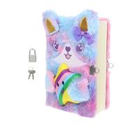 DIYEAH Carnet Peluche Animaux avec Cadenas Journal Douillet et Fluffy pour Filles pour Écrire et Dessiner Design et Reconnaissable