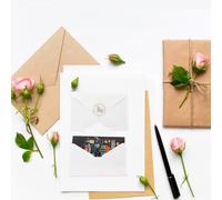 DIYEAH Cartes de Vœux Hanukkah pour Fête avec Enveloppes de Cartes Pliables Épaisses Stickers Décoratifs Papier Lisse et Motifs Lumineux pour Célébration Juive