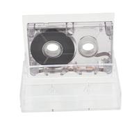 DIYEAH Cassette Audio Vierge de 60 Facile à Utiliser Boîtier Rigide Transparent en Plastique pour Enregistrements Clairs Lors de Fêtes et Cérémonies