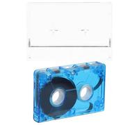 DIYEAH Cassette Audio Vierge Transparente Bleue 40-60 Bandes Audio Enregistrables Compatibles Mini Magnétophone Portable Enregistrement Voix Interviews et Musique Pack 1 Pièce