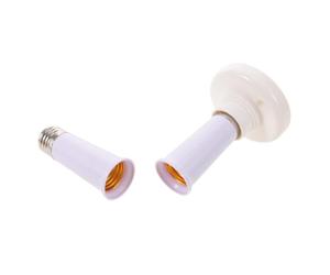 DIYEAH ceiling fan downrod couplers ceiling fan down rod, 2 rods, blanc, metal and plastic, E26/E27 bulb socket, reducing clutter and stable installation for downrod mount