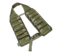 DIYEAH Ceinture Porte-bières Réglable en Toile Résistante Verte 12 Poches Multifonctions pour Camping, Randonnée et Festivals, Porte-canettes Pratique et Accessoire de Plein Air