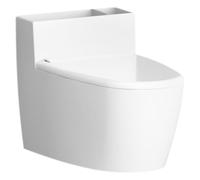 DIYEAH Cendrier Mural en Acier Inoxydable Couvercle Coupe-Vent Design Original de Toilettes pour Salle de Bain et Bureau Protection la Fumée 1 Pièce Couleur Blanc Céramique