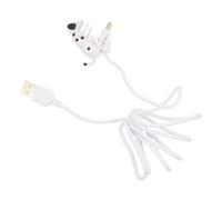 DIYEAH Chargeur Chien Original de Chien Blanc, Câble de Chargement de Type C Pratique et Solide en Plastique et Métal, pour Téléphone Portable en Chambre ou Voiture