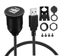 DIYEAH Chargeur USB Double Étanche pour Voiture Câble de Rallonge avec Ports USB pour Smartphone et Tablette Compatible avec Appareils