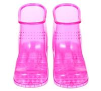 DIYEAH Chaussures de Bain pour Massage des Pieds Grosse Taille 45 Pvc Rose Fuchsia, Bottes de Trempage Confortables pour Bain à Domicile, Outil de Soin et Relaxation des Style Aléatoire