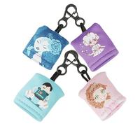 DIYEAH Chiffons de Nettoyage pour Lentilles et Lunettes, Porte-clés 4 Pièces Motifs Garçon, Sorcière, Princesse et Fille, Réutilisables, Doux et Compacts, pour Nettoyage Écran Téléphone