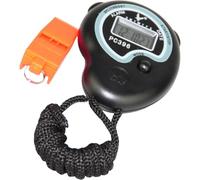 DIYEAH Chronomètre Électronique de Sport Sifflet, Affichage LCD 5 Chiffres, 2 Pistes, Minuterie Multifonction pour Entraînement Fitness et Arbitre, Écran Haute Définition, 1 Ensemble