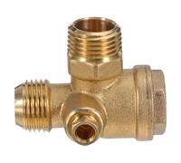 DIYEAH Clapet Anti-retour en Cuivre 1/2 Filetage Intérieur Vis de Verrouillage, Soupape de Pression pour Compresseur D'air, Kit Adaptateur pour Tuyau Pneumatique, Accessoires Atelier