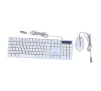 DIYEAH Clavier et Souris de Jeu Combo USB Clavier Mécanique avec Rétroéclairage Coloré et Design Ergonomique Kit Parfait pour Ordinateur Portable et
