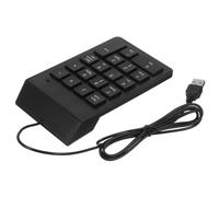 DIYEAH Clavier Numérique Économise de l'espace sur Bureau 19 Touches USB Portable en Plastique Noir, Pavé Numérique Compact pour Finance