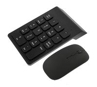 DIYEAH Clavier Numérique sans Fil et Souris Compacte 2,4 Ghz pour Ordinateur Portable Bureau, Ensemble Léger et Pratique, Accessoires Informatiques Noirs, Usage Professionnel