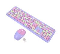 DIYEAH Clavier sans Fil et Souris Abs 110 Touches 3 Boutons Portée 10 Mètres Ensemble pour Ordinateur Portable et Bureau Saisie Navigation