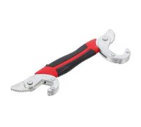 DIYEAH Clé Molette Réglable Compacte pour Plomberie Outil Polyvalent Anti-déformation avec Poignée Rouge Ergonomique pour Espaces Étroits et Maintenance Plomberie