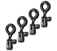 DIYEAH Clips de Microphone et Raccord Fileté Standard en Plastique Noir 4pcs Rotation à 270 Degrés pour Podcasts et Présentations