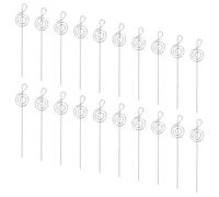 DIYEAH Clips de Notes de Musique en Fer Argenté 60pcs, Porte-noms Robustes et Polyvalents pour Réception de Mariage ou Conférences Professionnelles