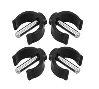 DIYEAH Clips de Verrouillage de C pour Canne et Fauteuil Roulant, Lot de 4 Pièces, Fixation M6x28mm Compatible Tubes Ø22mm, Accessoires Robustes en Abs et Acier pour Aides la Mobilité