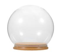 DIYEAH Cloche de Fleurs éternelles en Verre avec Base décorative, vitrine pour la Maison, décoration de fête de Noël