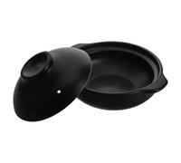 DIYEAH Cocotte en Céramique de 900ml avec Couvercle, Technologie Lithium pour Cuisson du Riz, Nettoyage Facile et Répartition Uniforme Chaleur, pour Plats en Argile