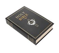 DIYEAH Coffre-fort Secret Imitation avec Serrure à Combinaison Cachette Discrète pour Bijoux Rangement Portable Plastique Réaliste Style Bible avec Clé