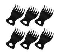 DIYEAH Coffret 6pcs Peignes de Coiffure Homme Noir en Plastique à Dents Larges pour Salon et Soin Quotidien, Fête des Pères et Coiffure Vintage