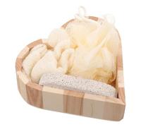 DIYEAH Coffret Gommage Corps de Cœur, Éponge Exfoliante Douce pour Bain, Outil de Friction Peau Lisse, Accessoire Salle de Bain Relaxant, pour Soin Quotidien Peau Sensible